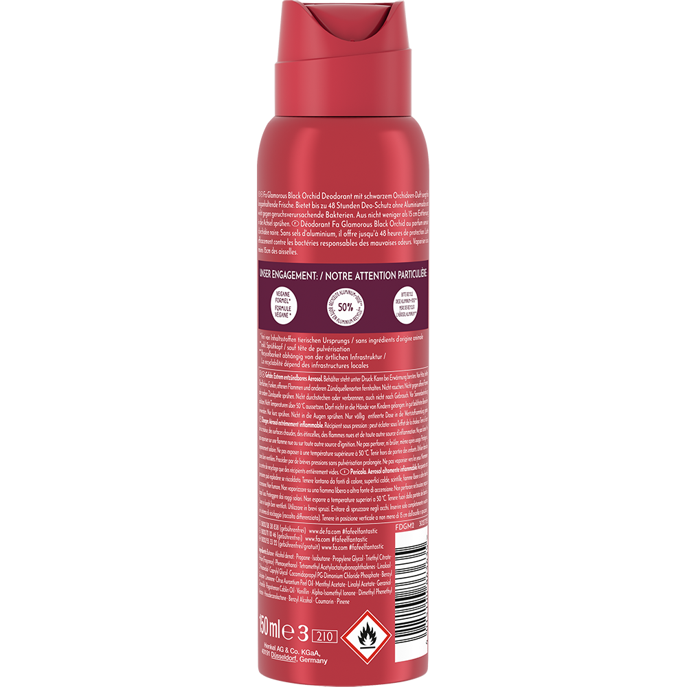 Bild: Fa Deo Spray Sensual Glamorous Black Orchid 