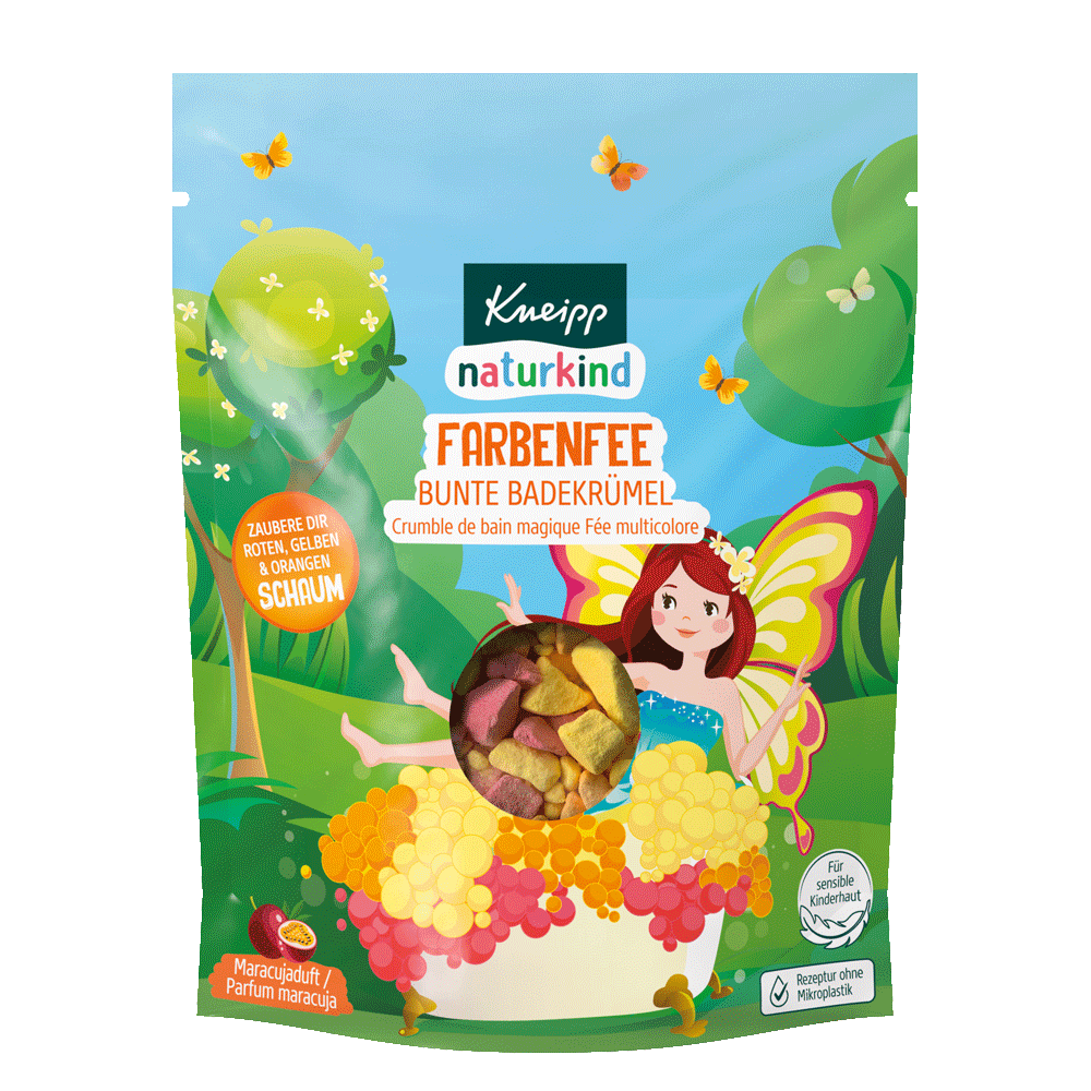 Bild: Kneipp Naturkind Badekrümel Farbenfee 