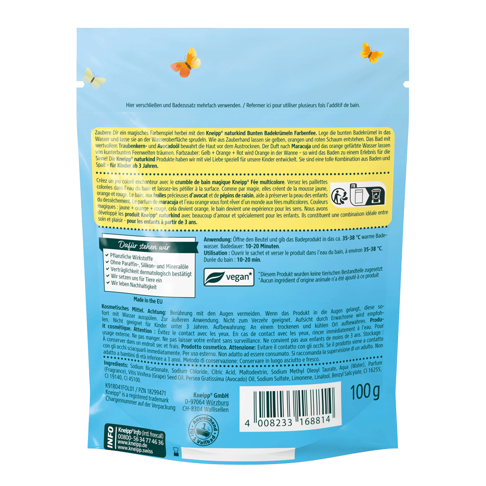 Bild: Kneipp Naturkind Badekrümel Farbenfee 