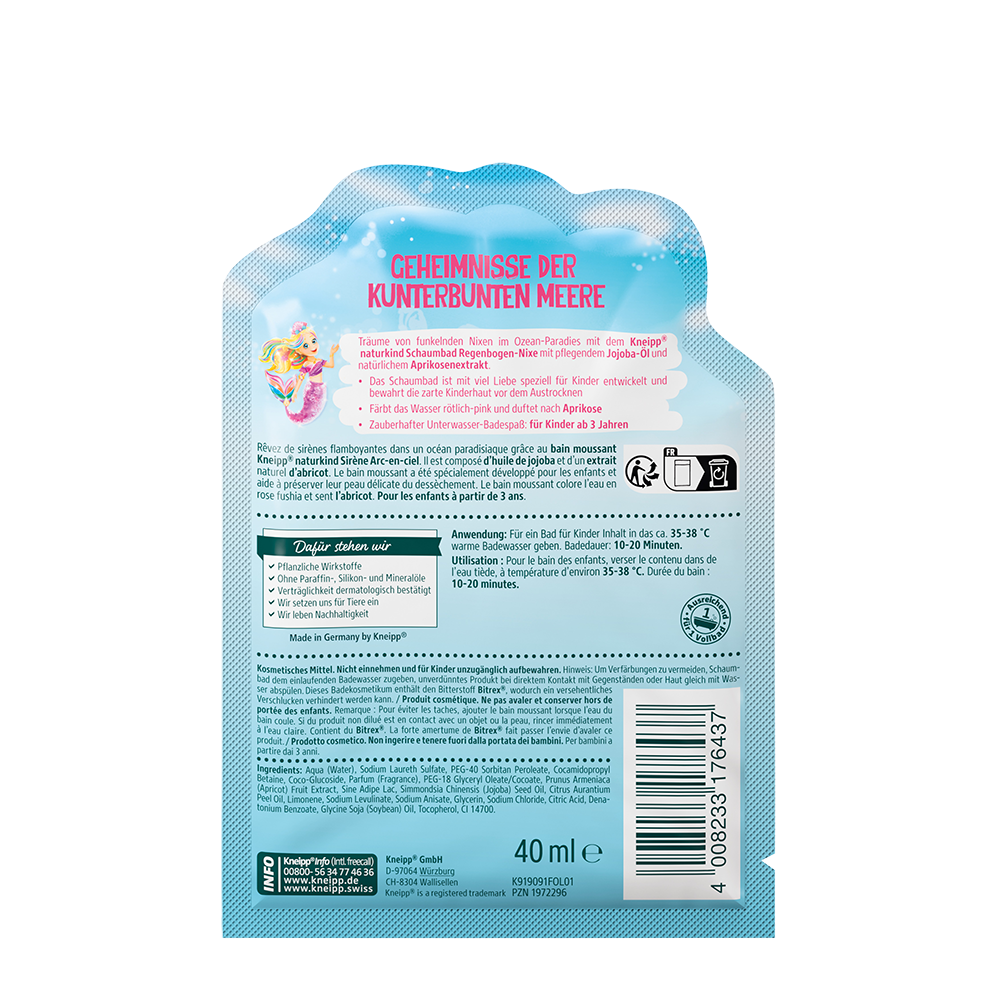 Bild: Kneipp Naturkind Schaumbad Regenbogen Nixe 