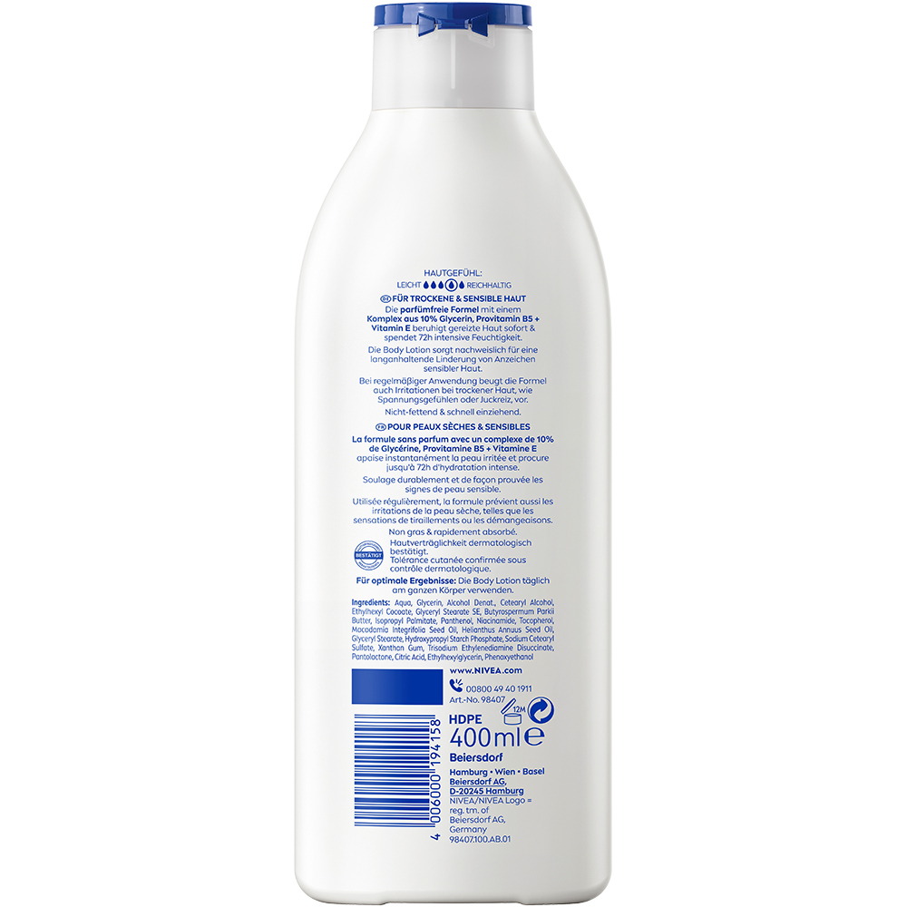Bild: NIVEA Repair and Care Lotion Sensitive Skin 