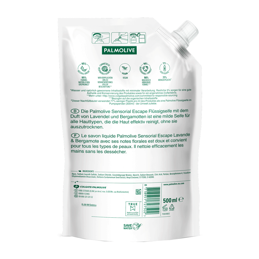 Bild: Palmolive Seife Lavendel & Bergamotte Nachfüllung 