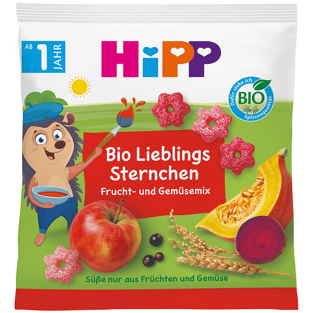 Bild: HiPP Bio Knabber Sternchen Frucht und Gemüse 