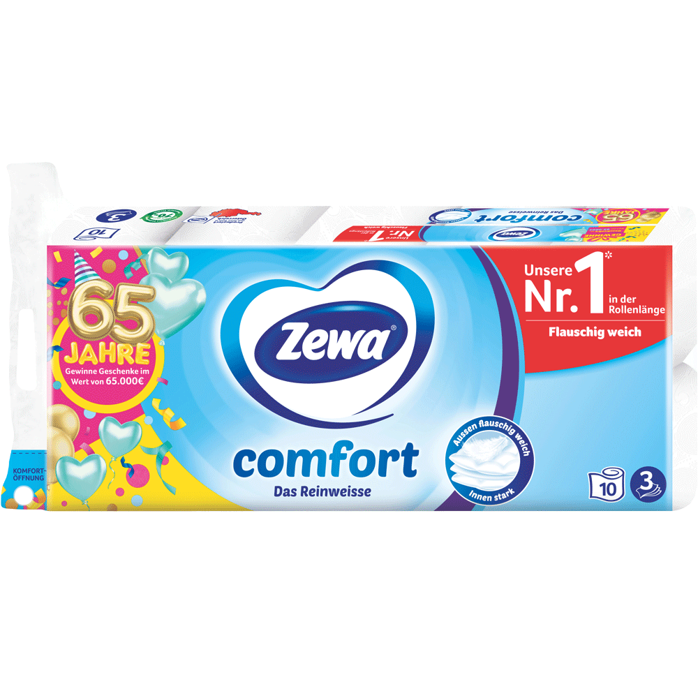 Bild: Zewa Toilettenpapier Simply Soft Reinweiß 