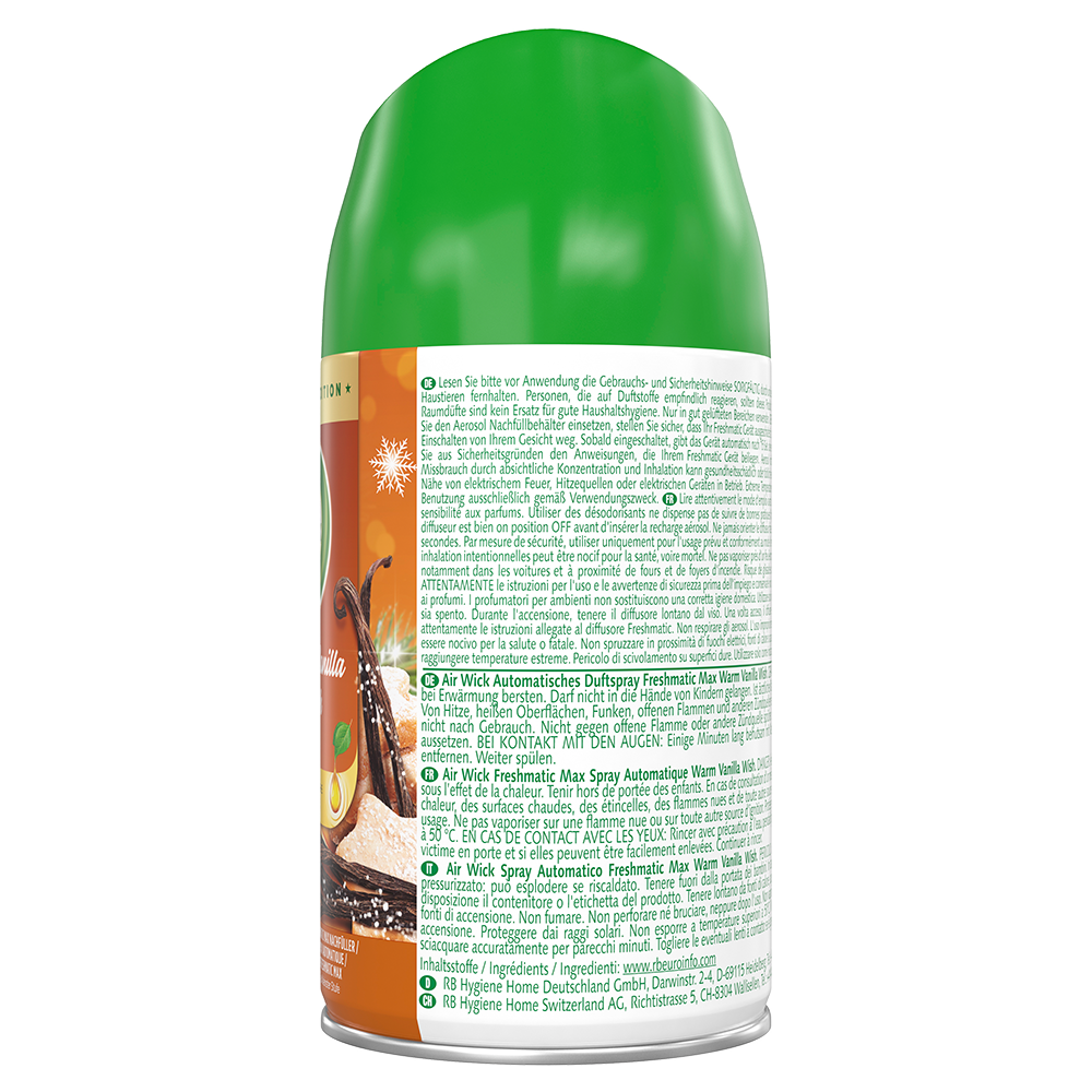 Bild: AIRWICK Automatisches Duftspray Freshmatic Nachfüllung Warm Vanilla Wish 