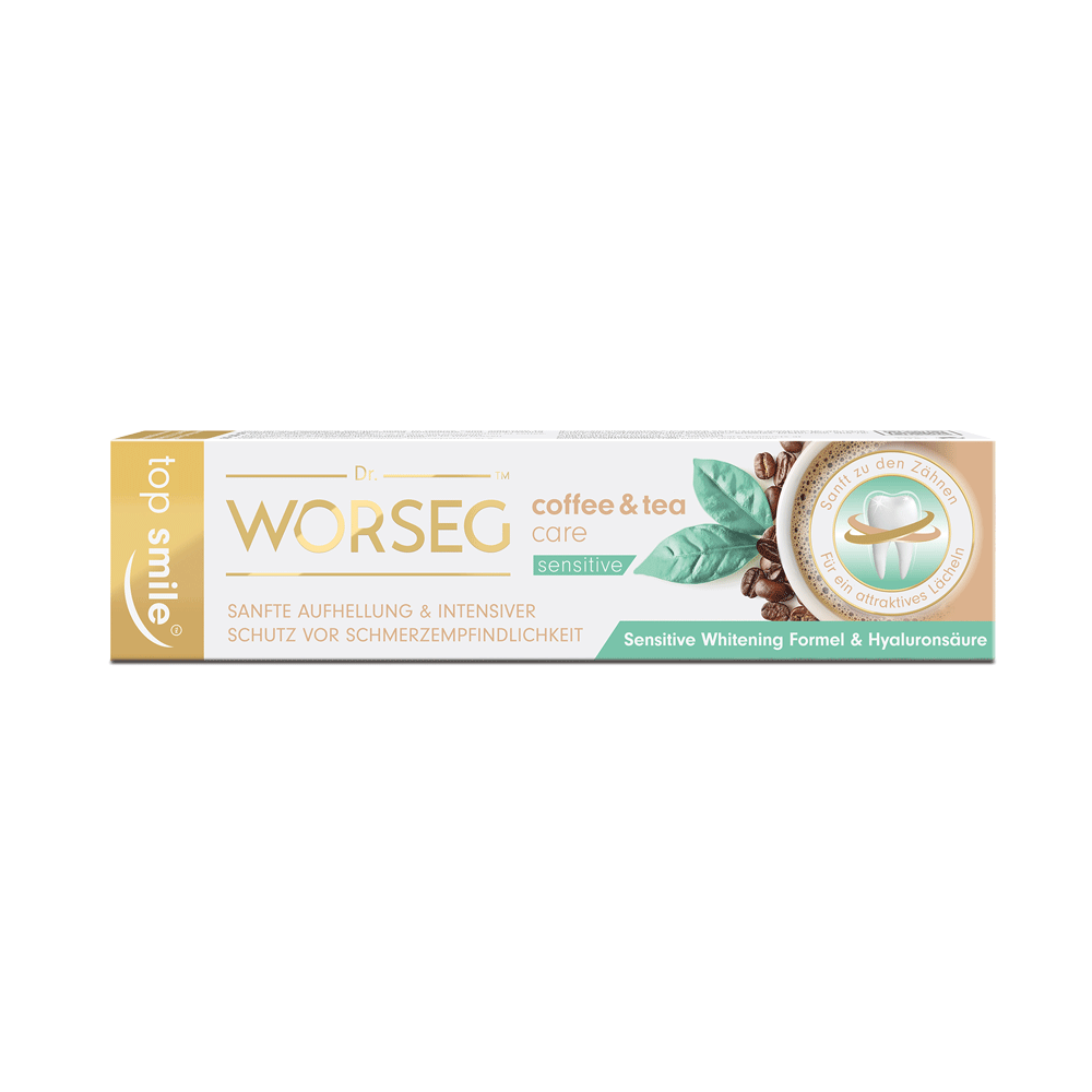 Bild: Worseg Top Smile Zahncreme Coffee & Tea Care Sensitive 