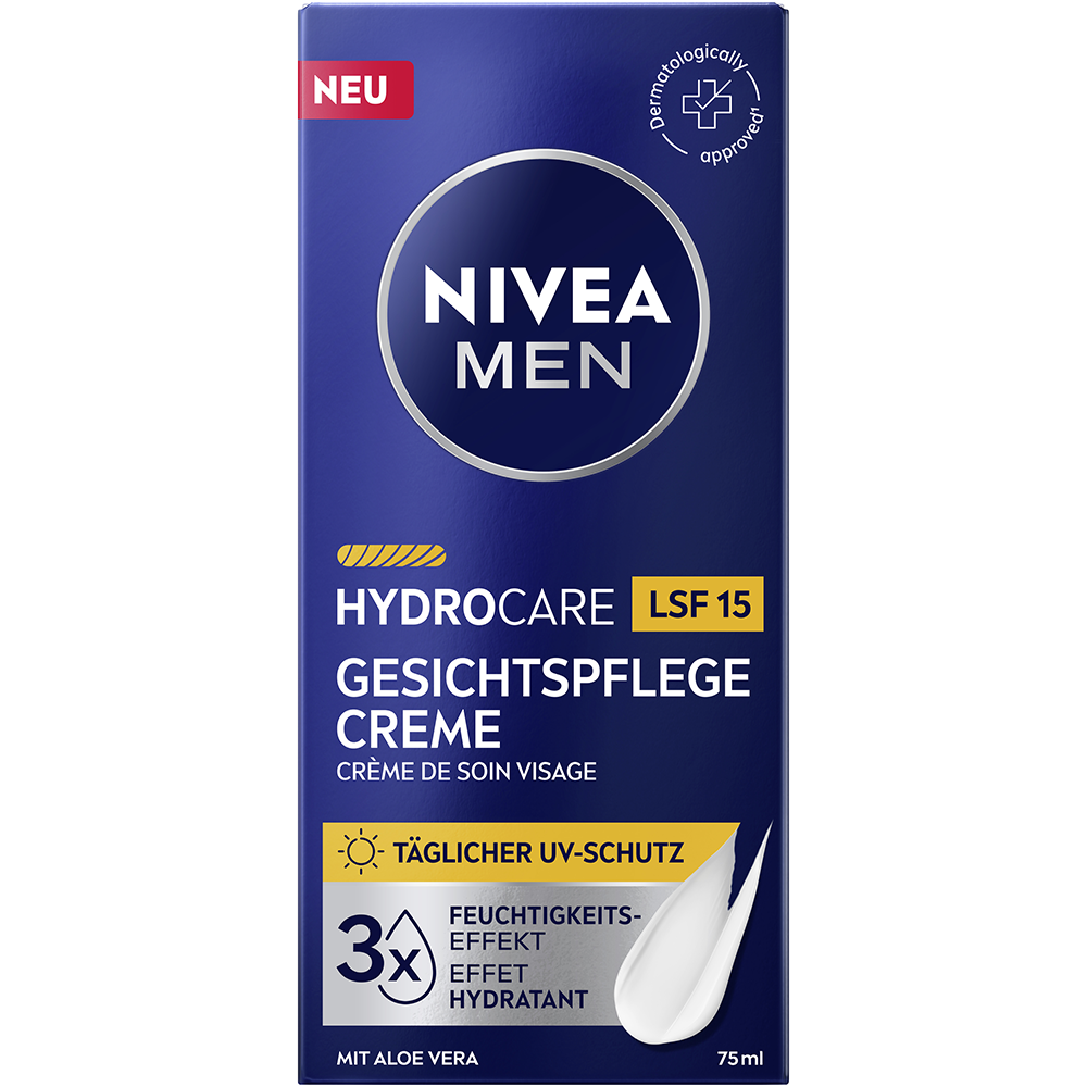 Bild: NIVEA MEN Gesichtspflege Creme Hydro Care LSF 15 