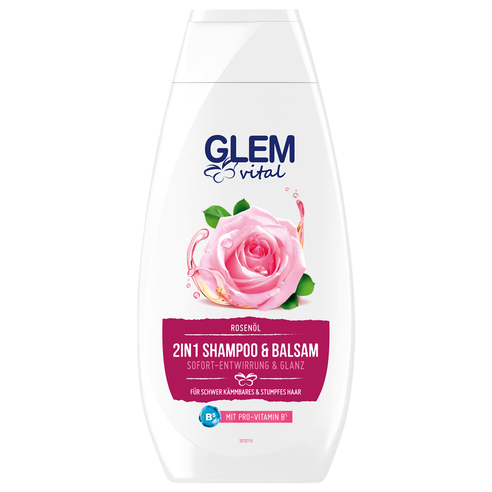 Bild: GlemVital 2in1 Shampoo & Balsam Rosenöl 