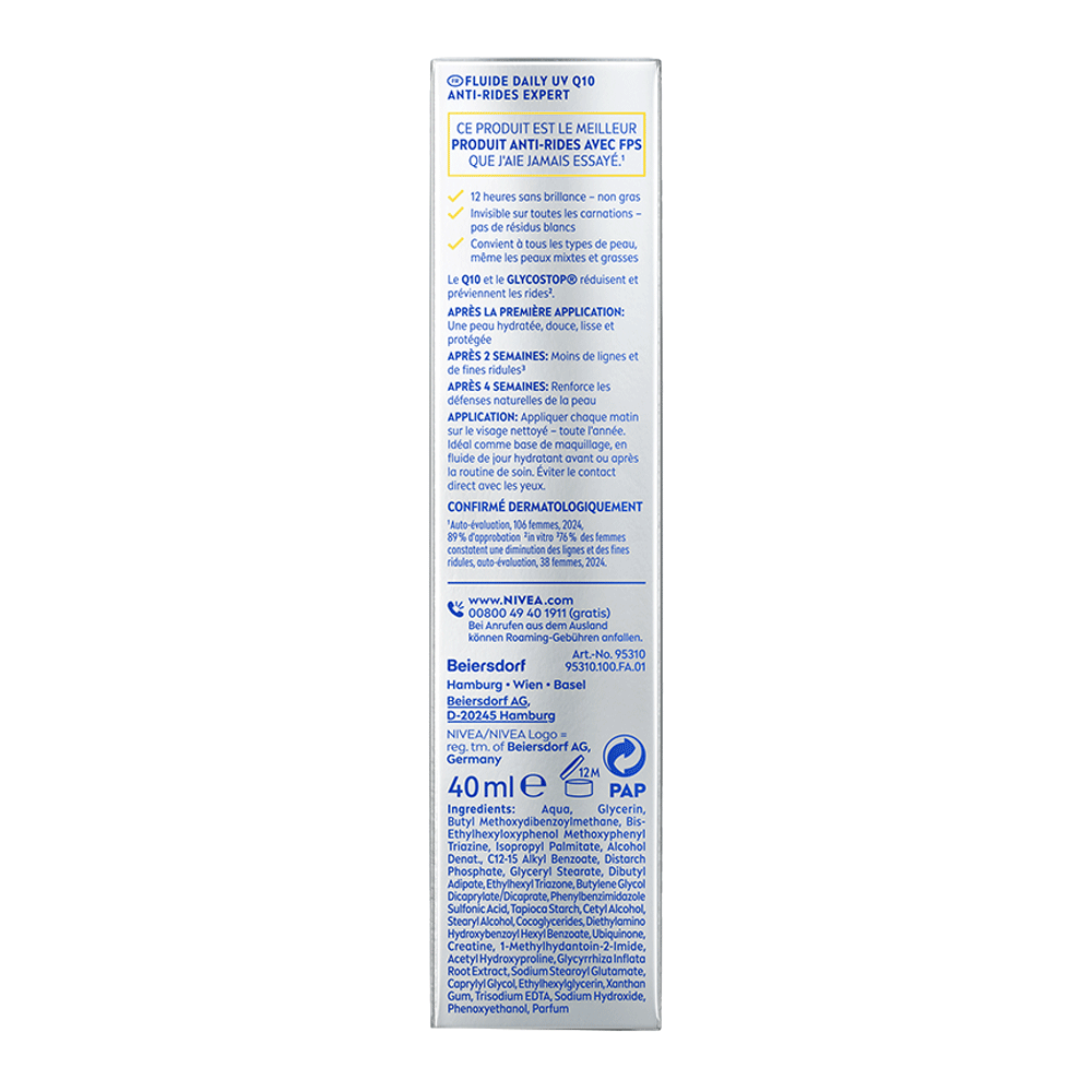 Bild: NIVEA Daily UV Fluid Q10 Anti Falten Experte LSF 50 