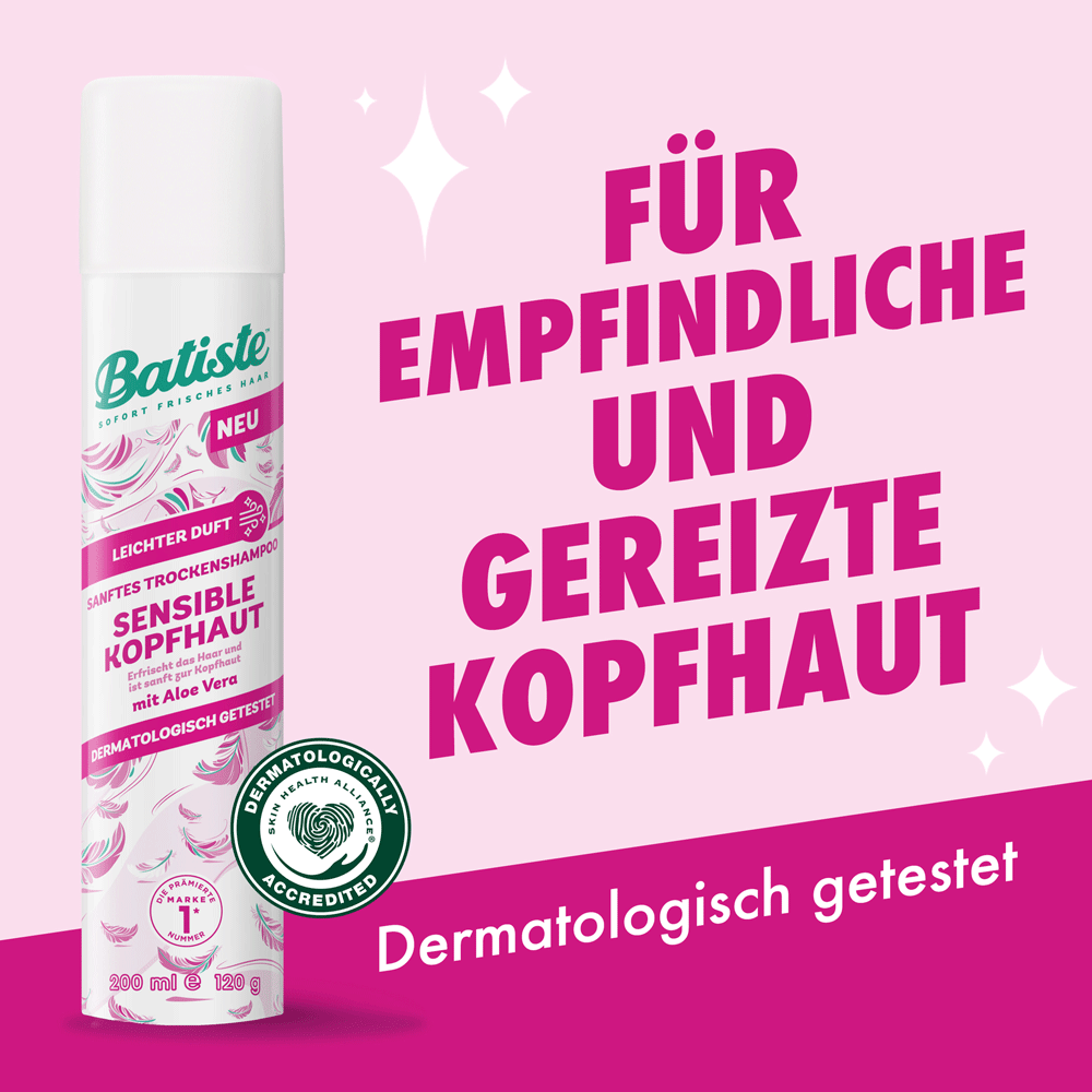 Bild: batiste Trockenshampoo Sensible Kopfhaut 