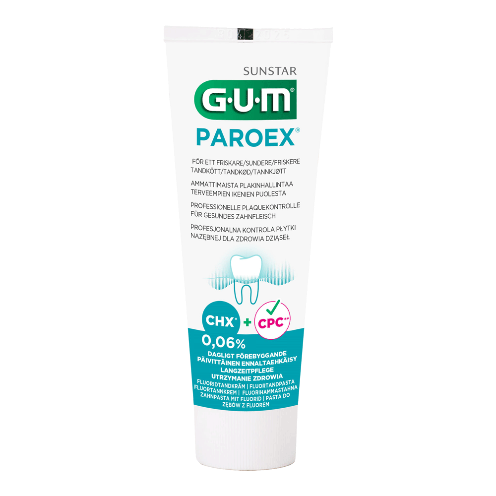 Bild: GUM PAROEX Zahnpasta 0,06% 