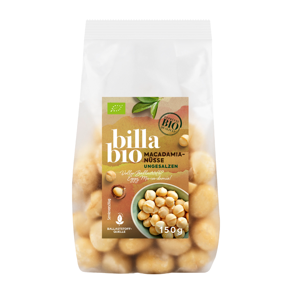 Bild: Billa Bio Macadamia Nüsse Ungesalzen 