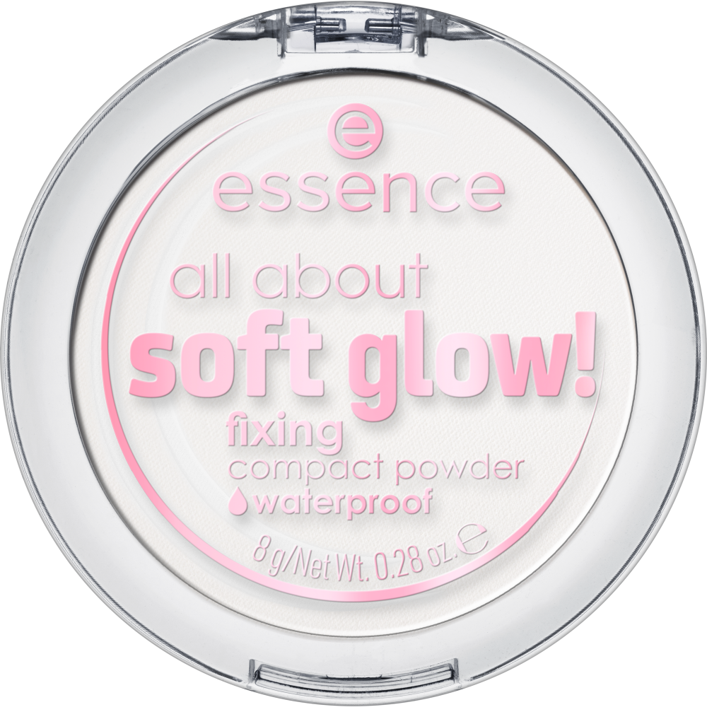 Bild: essence all about soft glow! fixing compact powder waterproof 