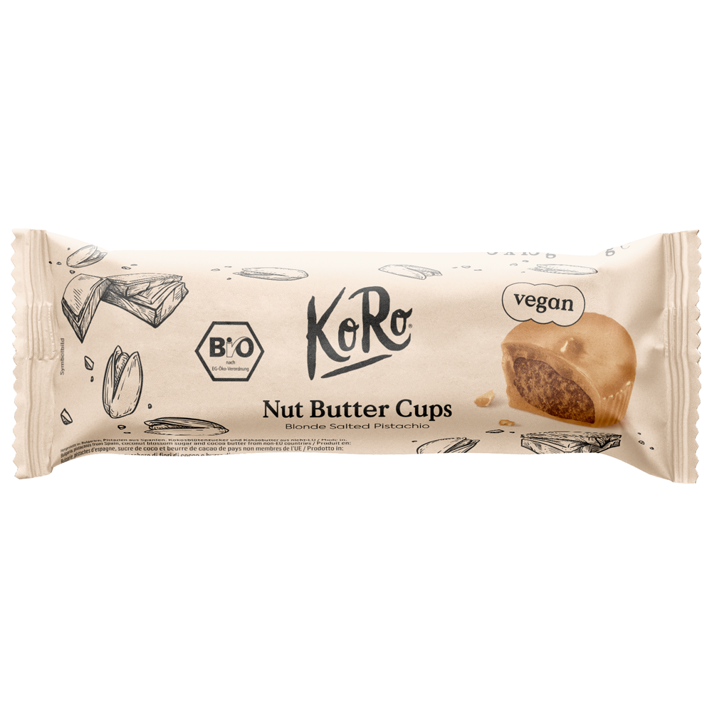 Bild: KoRo Nut Butter Cups Blonde Salted Pistachio 