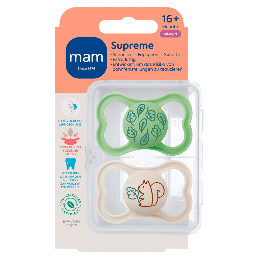 Bild: MAM Supreme Silikon Schnuller 16+ Monate 