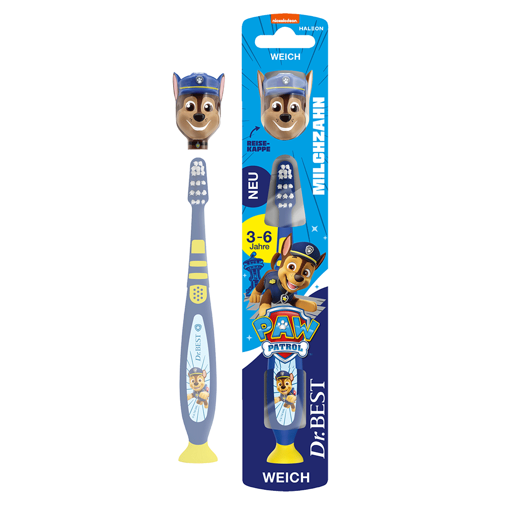 Bild: Dr. BEST Paw Patrol Zahnbürste mit Reisekappe 