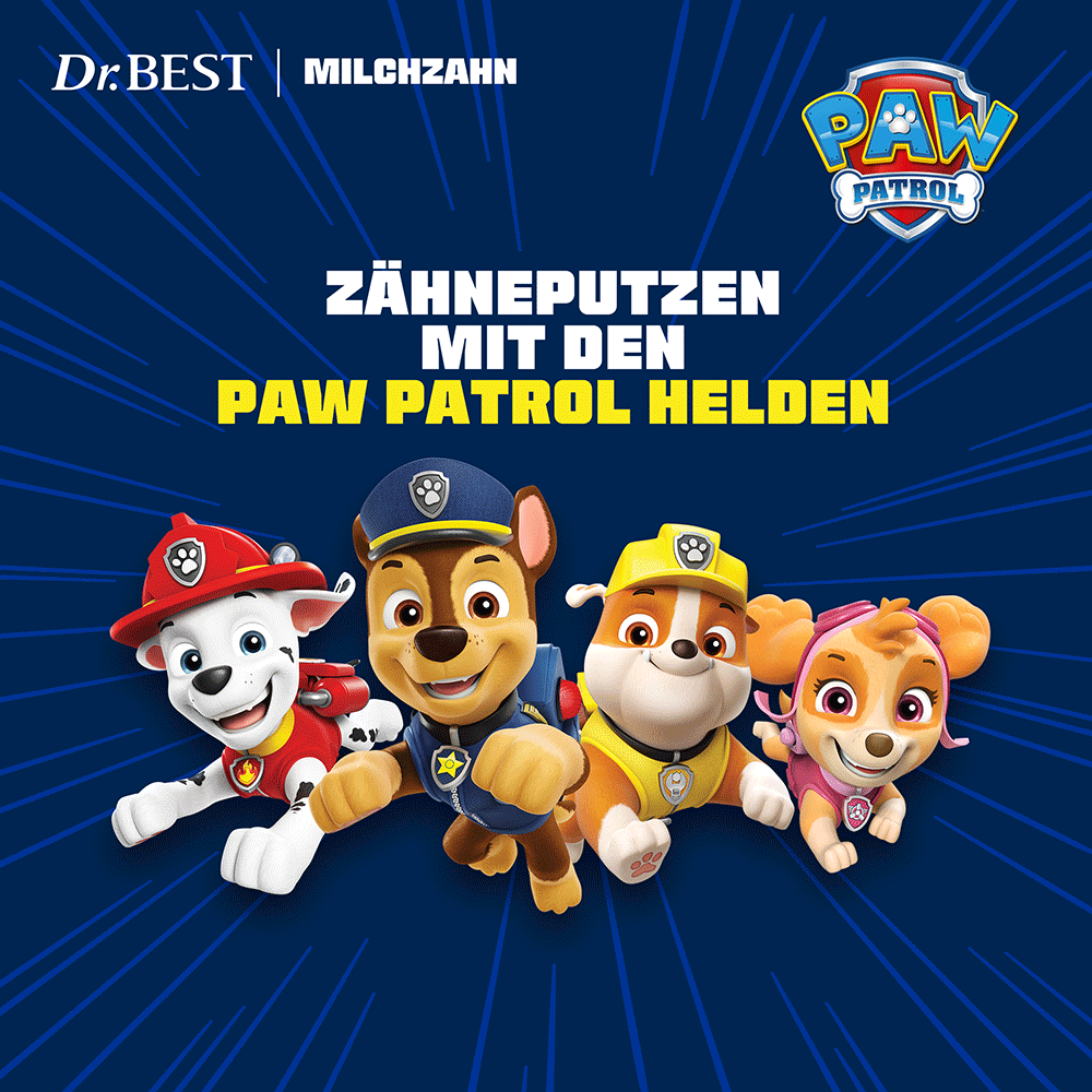 Bild: Dr. BEST Paw Patrol Zahnbürste mit Reisekappe 