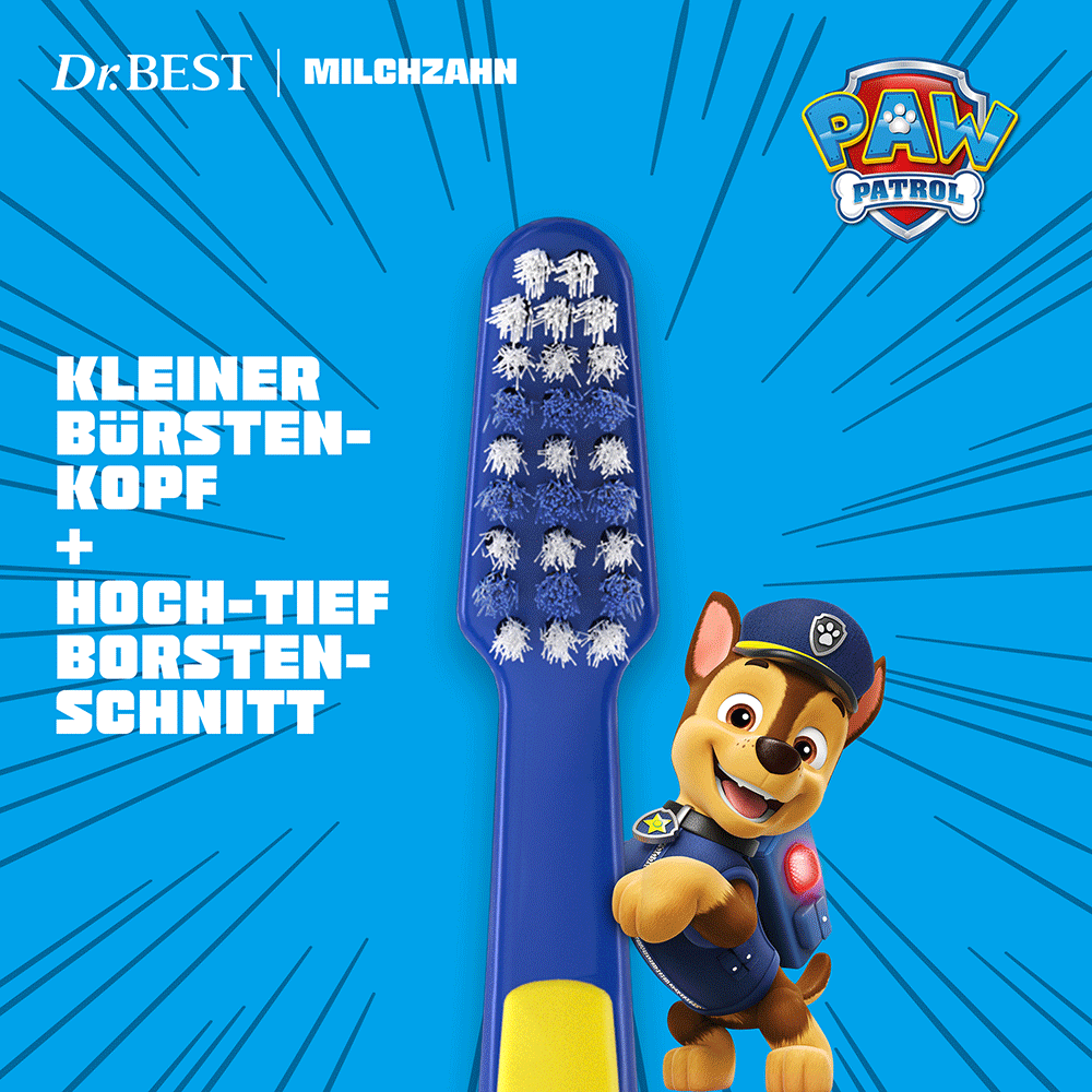 Bild: Dr. BEST Paw Patrol Zahnbürste mit Reisekappe 