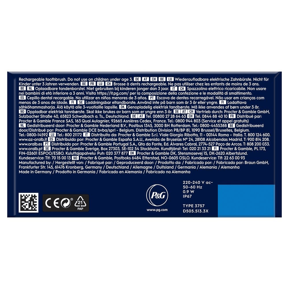 Bild: Oral-B PRO 3 3500 Elektrische Zahnbürste, Schwarz 