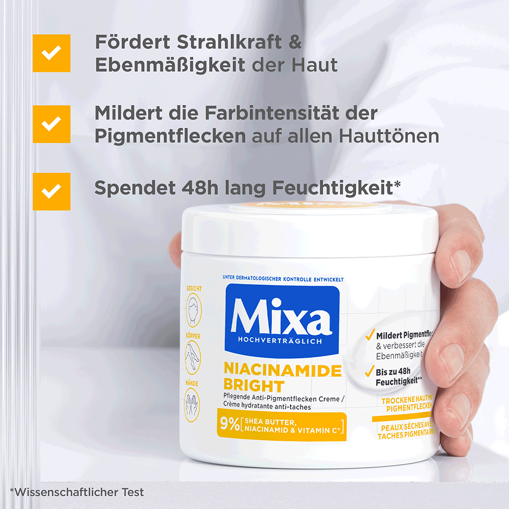 Bild: Mixa Niacinamide Bright Creme 