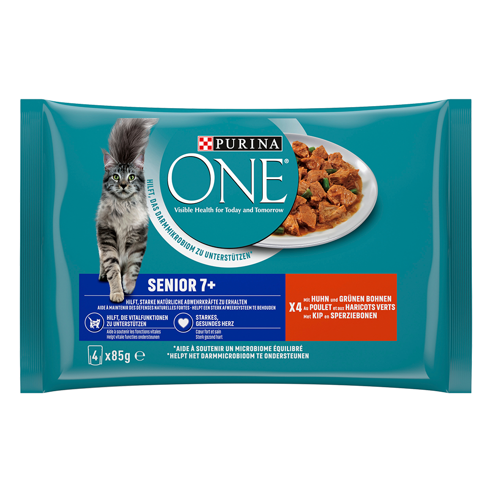 Bild: Purina ONE Senior 7+ mit Huhn und Grünen Bohnen