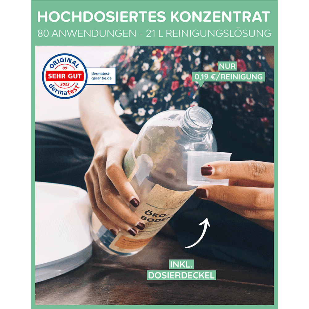 Bild: Heldengrün Bodenreiniger für Wischroboter Lemongrass