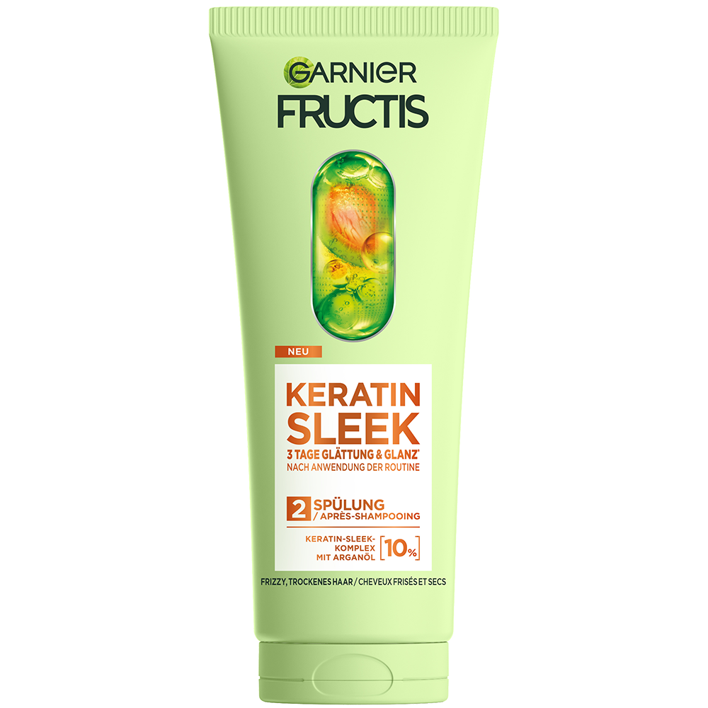 Bild: GARNIER FRUCTIS Keratin Sleek Spülung 