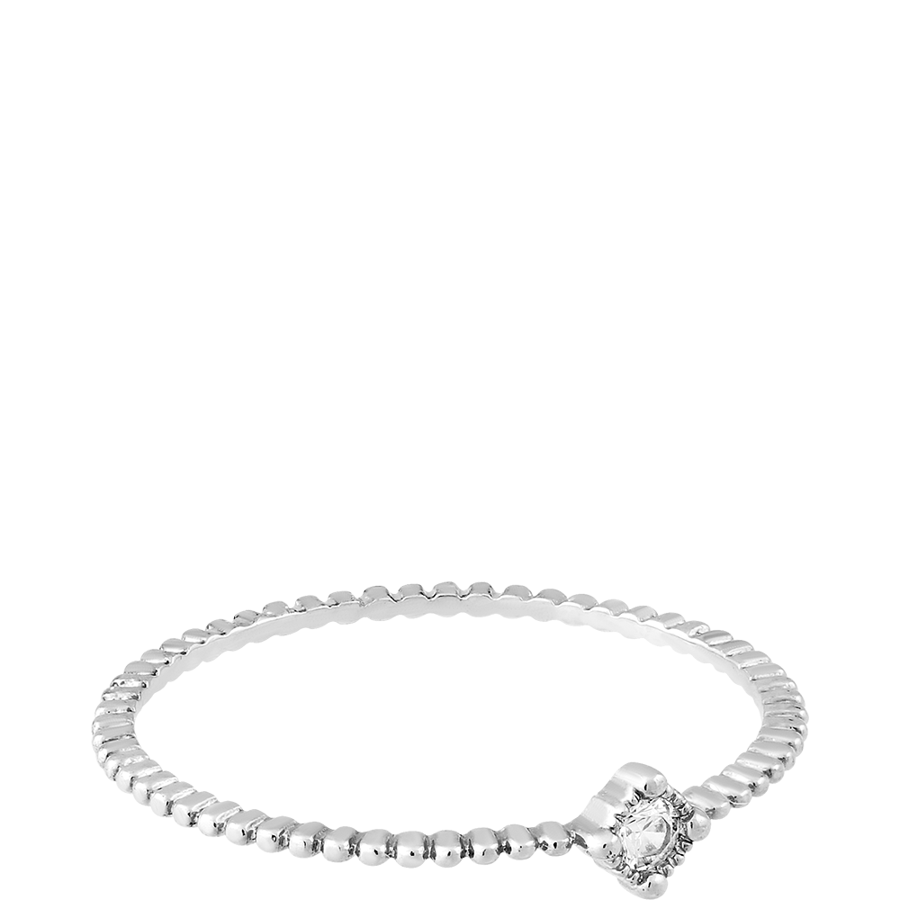 Bild: ILINA Jewelry Ring mit rundem Kristall silber