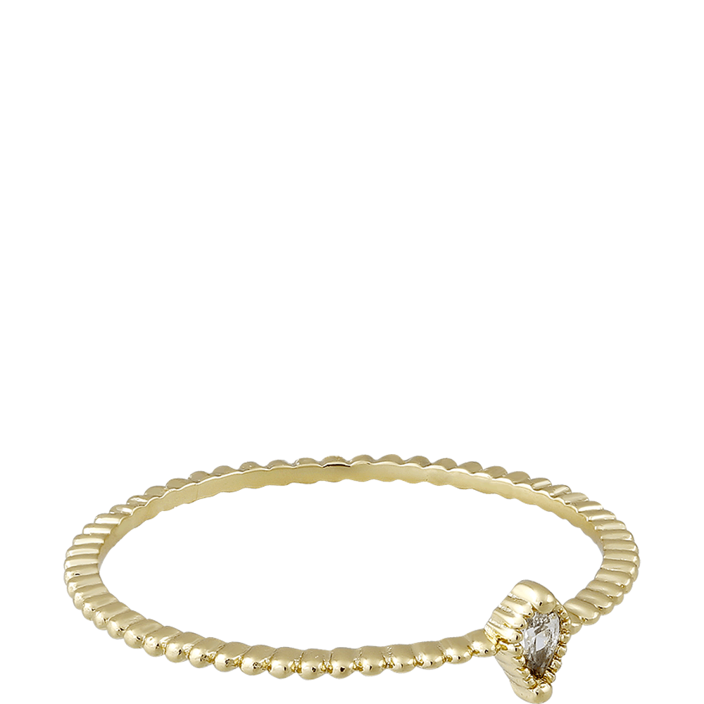 Bild: ILINA Jewelry Ring mit rundem Kristall gold
