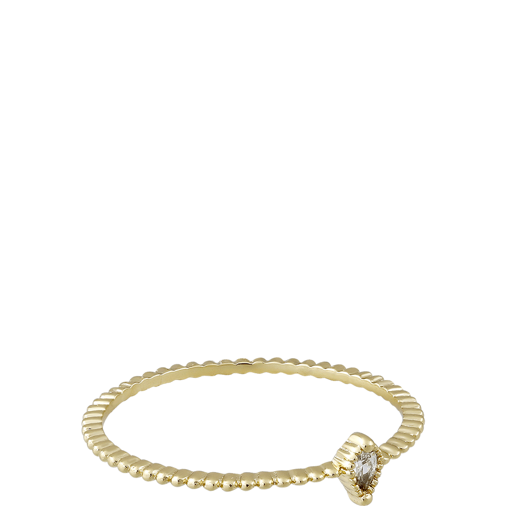 Bild: ILINA Jewelry Ring mit Tropfen Kristall gold