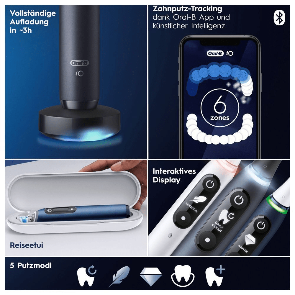 Bild: Oral-B iO Series 7 Elektrische Zahnbürste, White Alabaster 