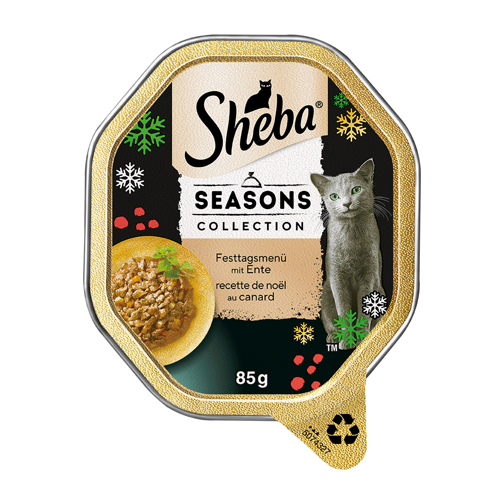 Bild: Sheba Seasons Collection mit Ente, Forelle, Lamm und Huhn