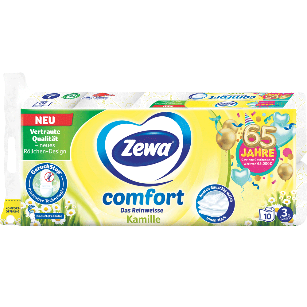 Bild: Zewa Toilettenpapier Simply Soft Kamille 