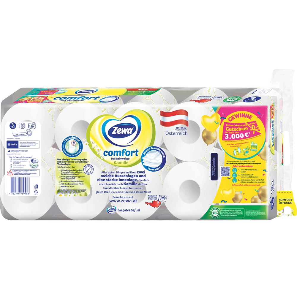 Bild: Zewa Toilettenpapier Simply Soft Kamille 