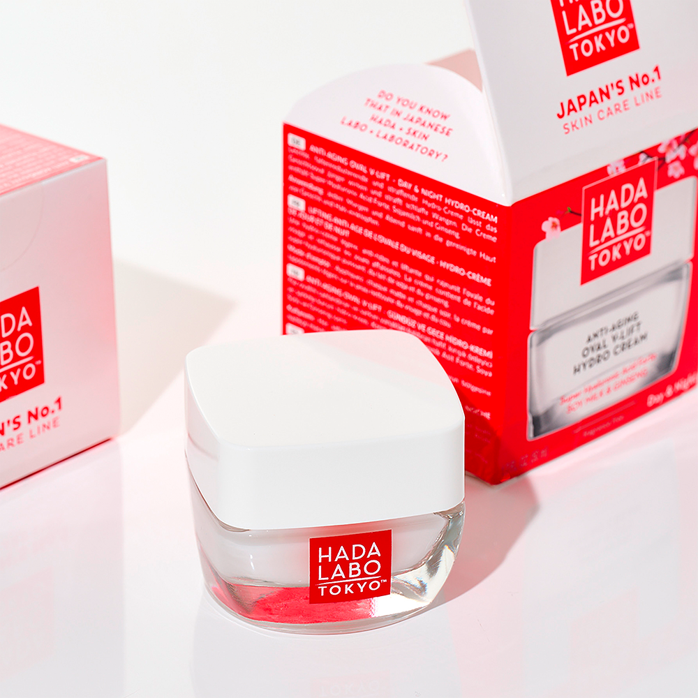 Bild: HADA LABO TOKYO Gesichtscreme Anti-Aging Oval V-Lift 