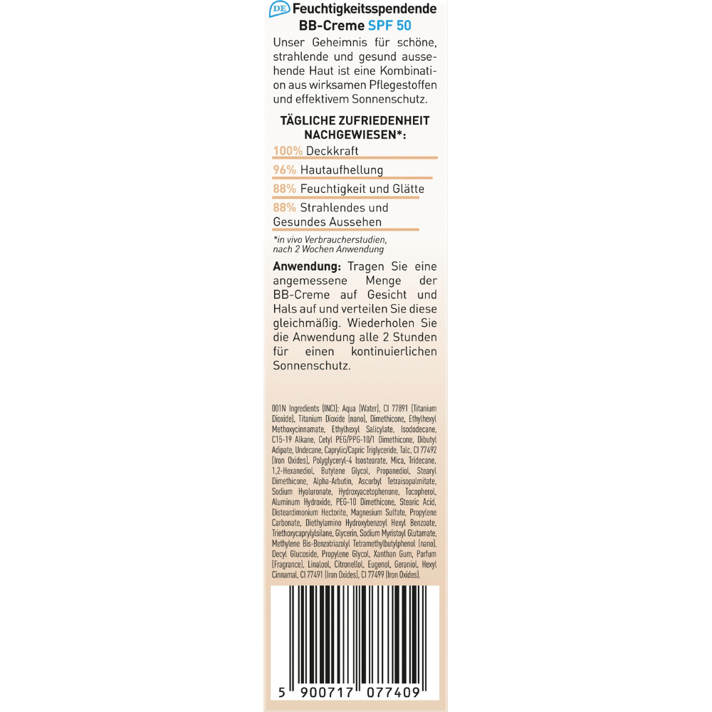 Bild: Lirene Moisturizing BB Cream LSF 50 