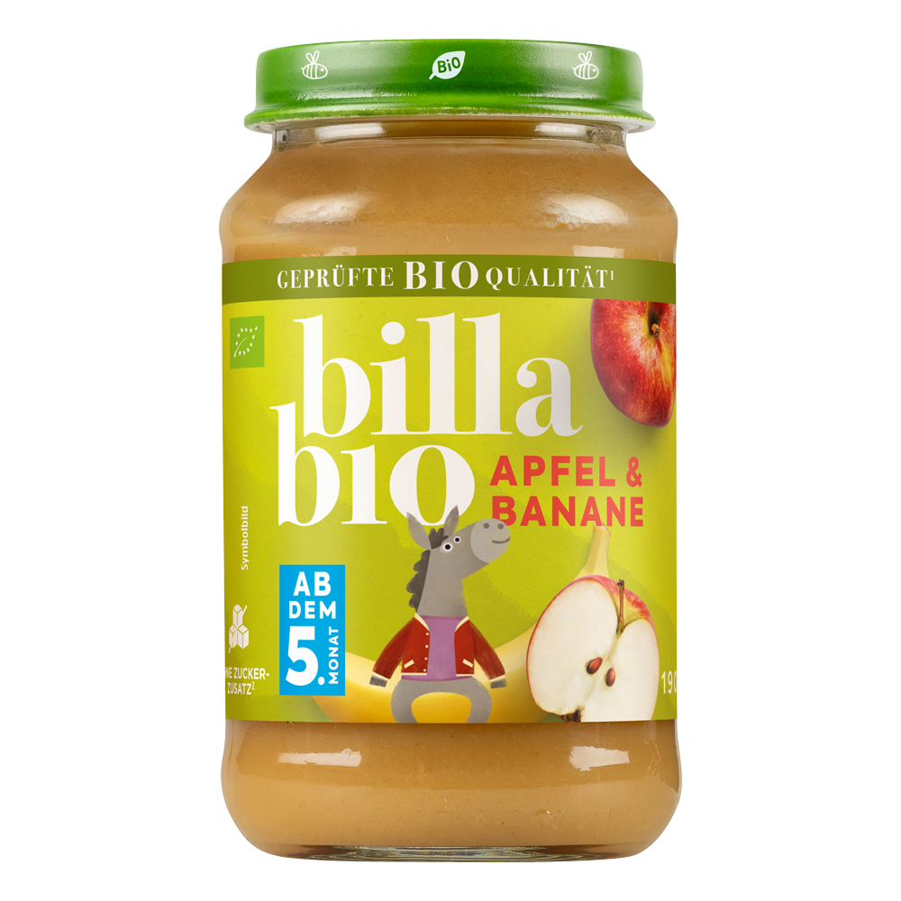 Bild: Billa Bio Gläschen Apfel & Banane 