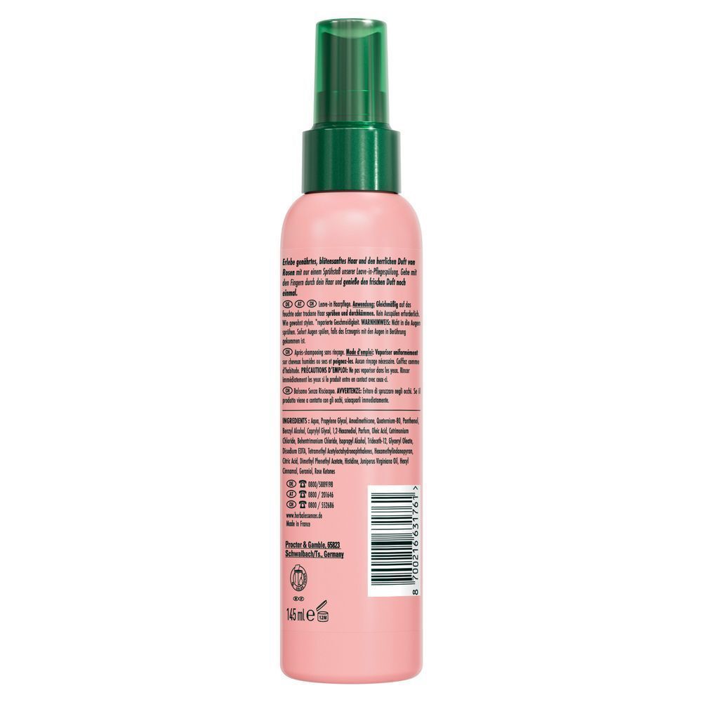 Bild: Herbal essences Blütensaft Schwereloses All In 1 Leave-In Spray mit Rosenduft 