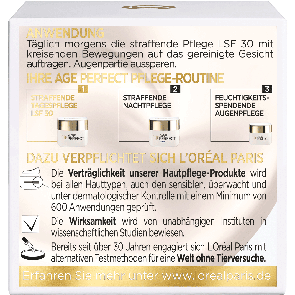 Bild: L'ORÉAL PARIS Age Perfect Tagespflege LSF 30