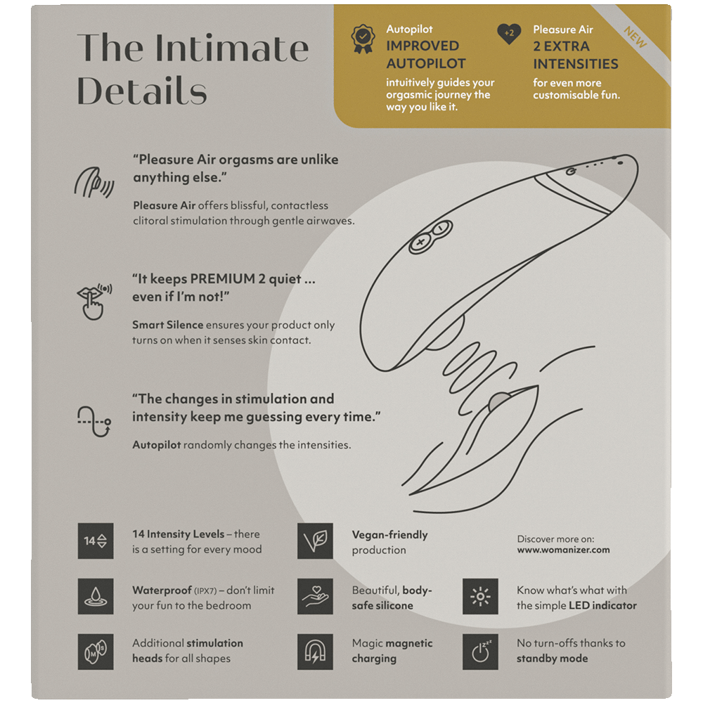 Bild: Womanizer Druckwellenvibrator Premium 2 Warm Grey