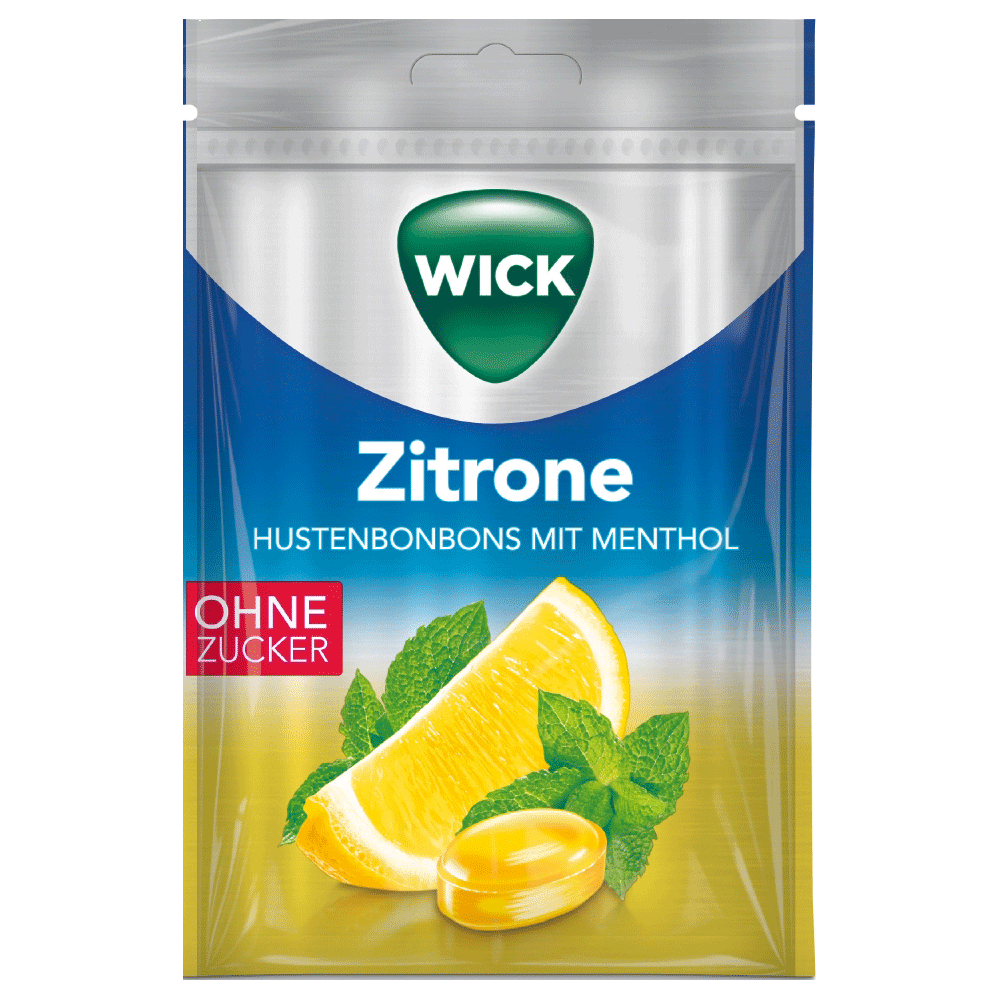 Bild: WICK Hustenbonbons mit Zitrone ohne Zucker