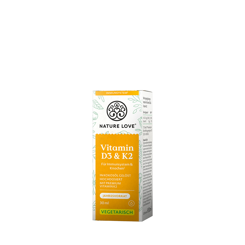 Bild: NATURE LOVE Vitamin D3 und K2 