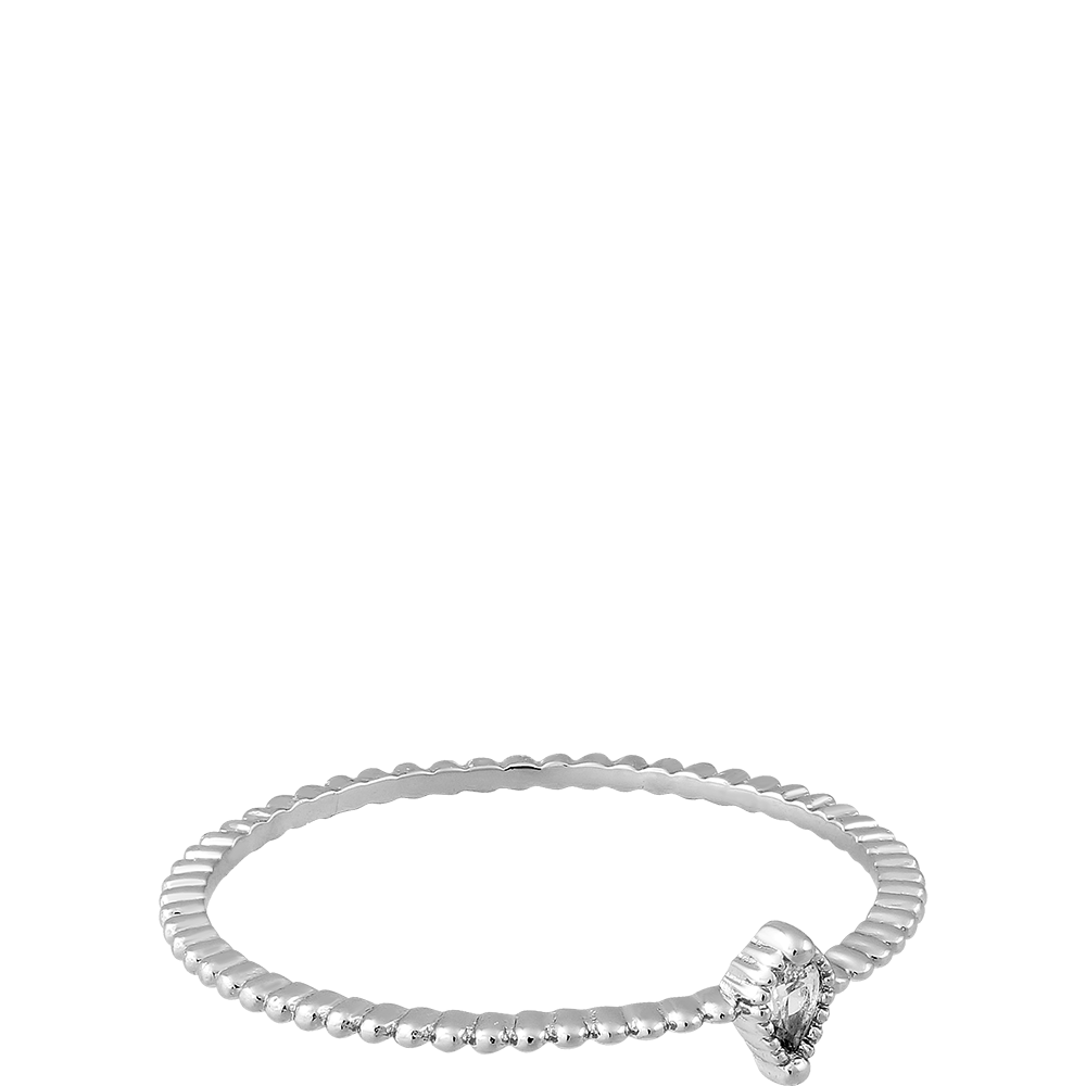 Bild: ILINA Jewelry Ring mit Tropfen Kristall silber