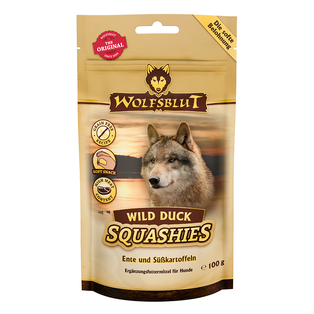 Bild: Wolfsblut Wild Duck Squashies Ente mit Süßkartoffeln 
