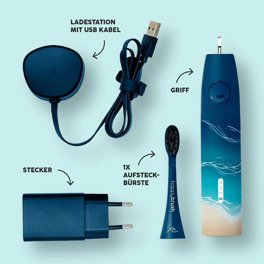 Bild: happybrush Schallzahnbürste Eco V3 Ocean