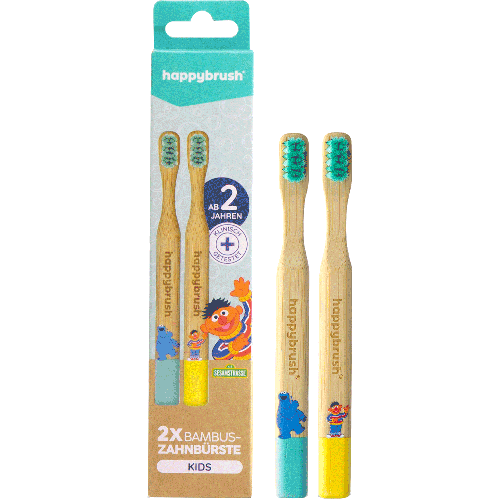 Bild: happybrush Bambus Zahnbürste Kids ab 2 Jahren
