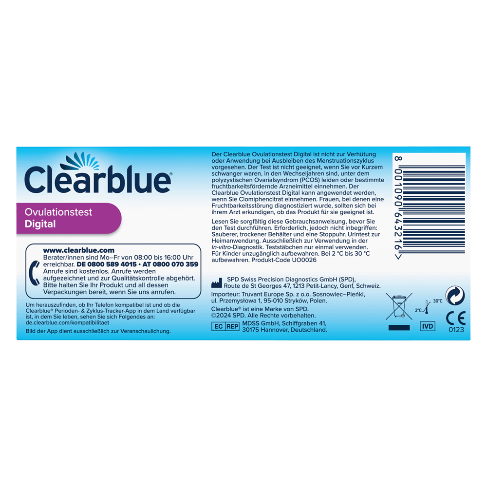 Bild: Clearblue Ovulationstest Digital 