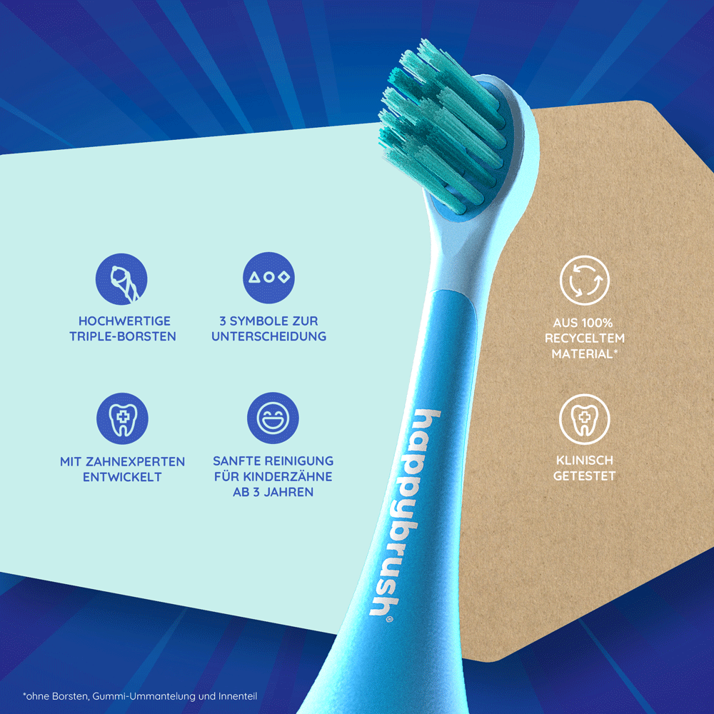 Bild: happybrush Aufsteckbürsten Eco Vibe Kids 