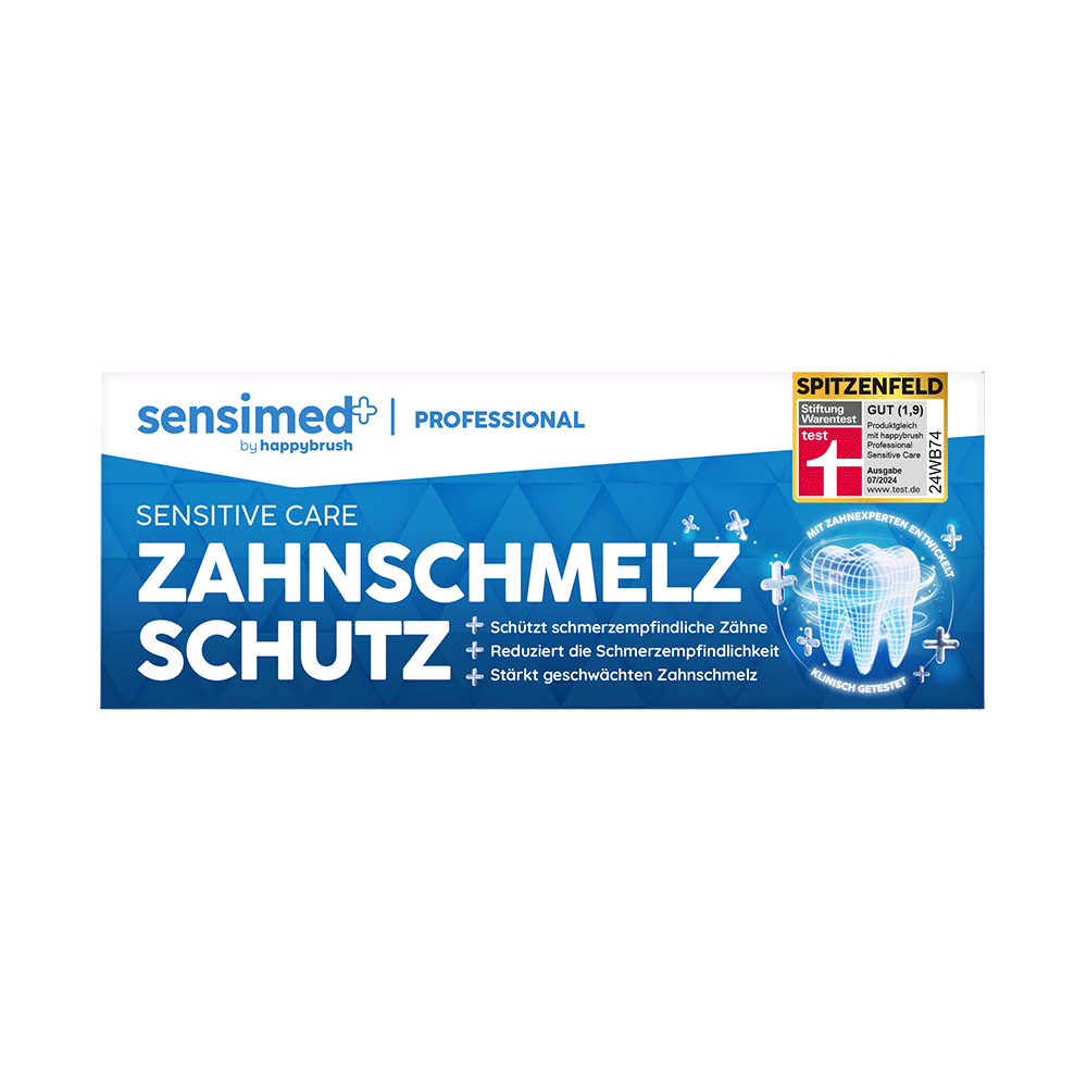 Bild: happybrush Sensimed Zahnpasta Sensitive Care Zahnschmelzschutz 