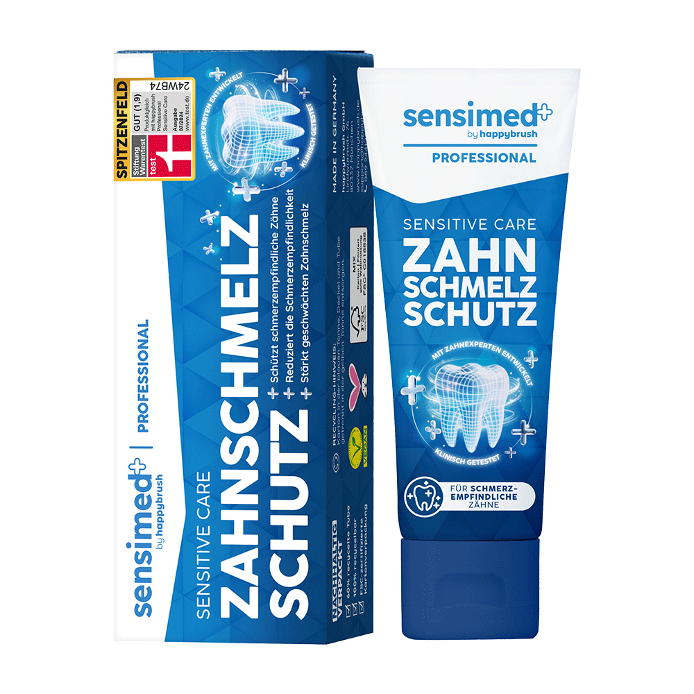 Bild: happybrush Sensimed Zahnpasta Sensitive Care Zahnschmelzschutz 